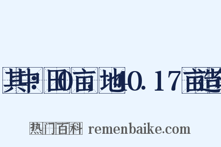 其中：田0亩，地40.17亩造句是什么意思的图片